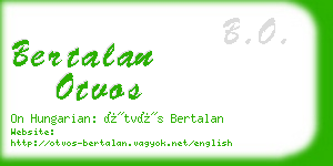 bertalan otvos business card